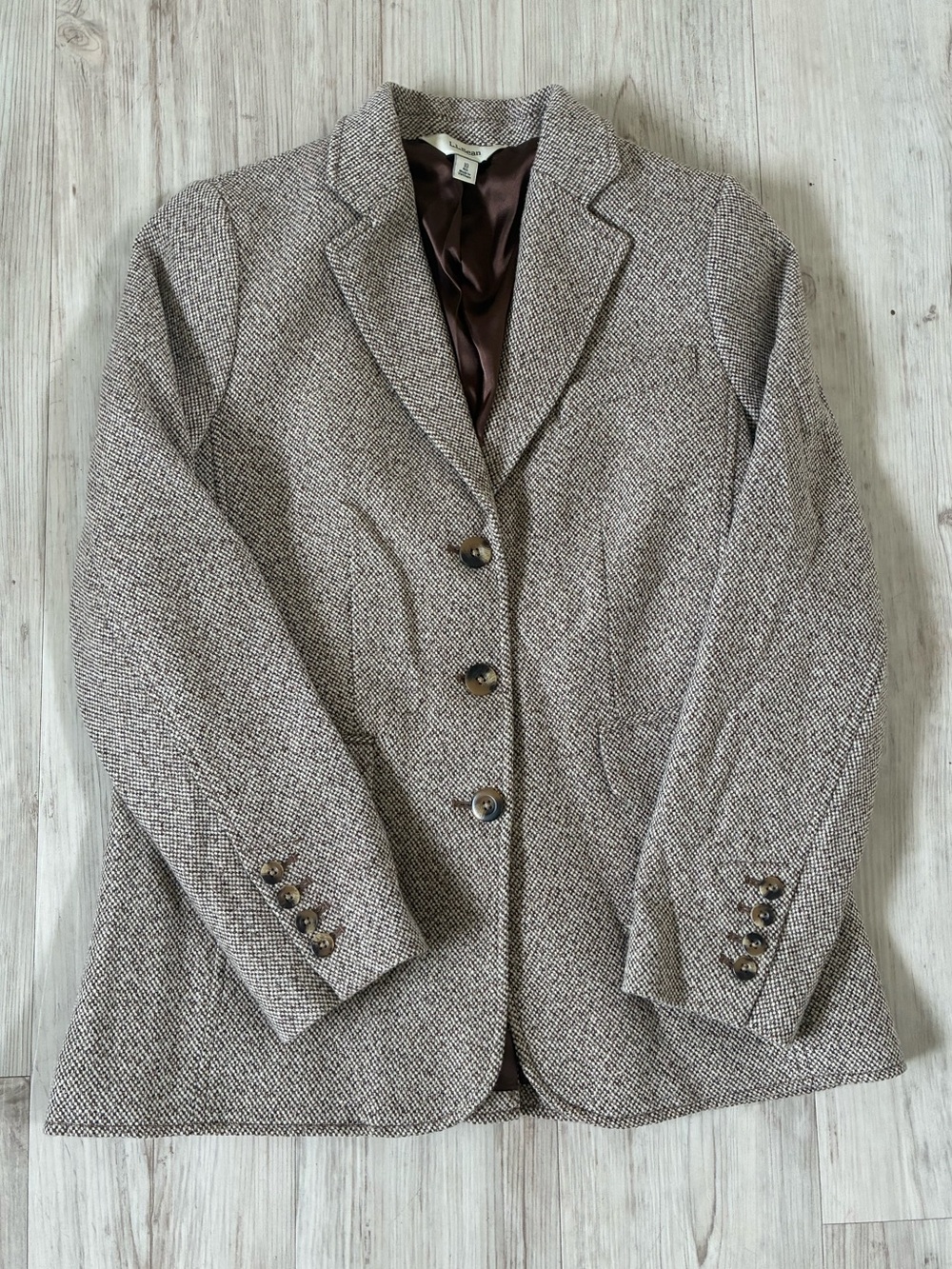 L.L. Bean Women’s Brown Tweezed Blazer